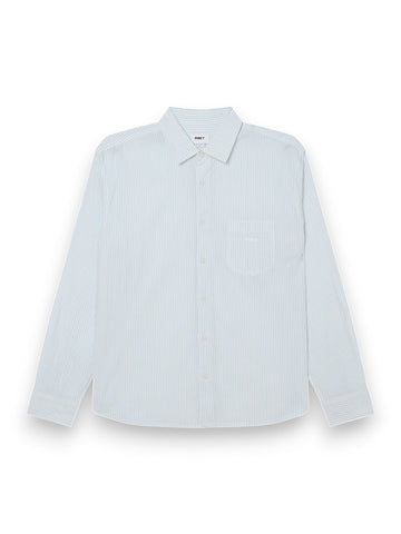 Obey Isaac Woven - Camicie Uomo - Bianco/celeste