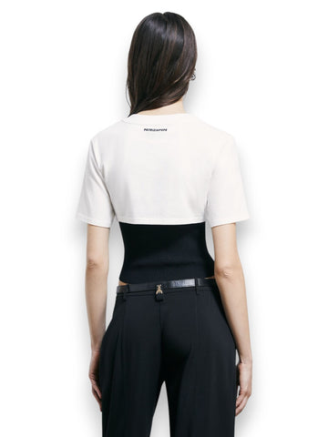 Patrizia Pepe T-Shirt Donna - Bianco/Nero
