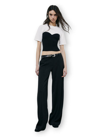 Patrizia Pepe T-Shirt Donna - Bianco/Nero
