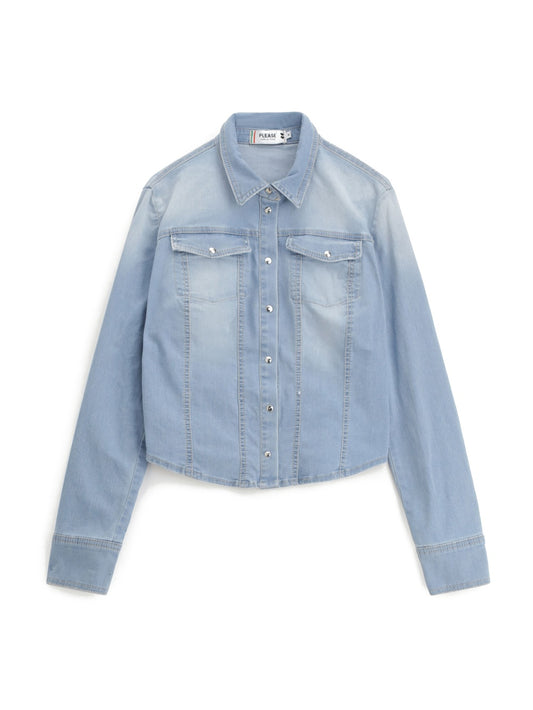 Please Camicie Donna - Blu Denim