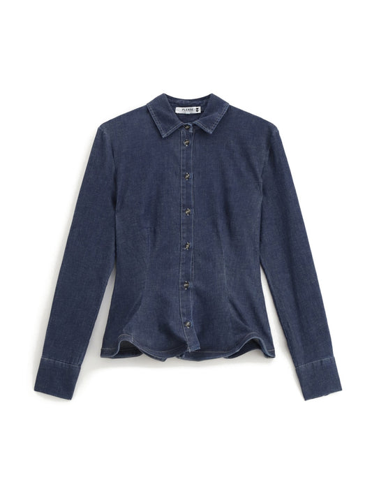 Please Camicie Donna - Blu Denim