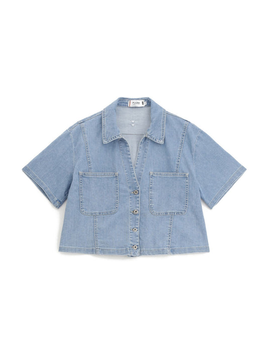 Please Camicie Donna - Blu Denim