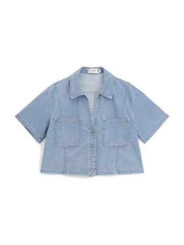 Please Camicie Donna - Blu Denim
