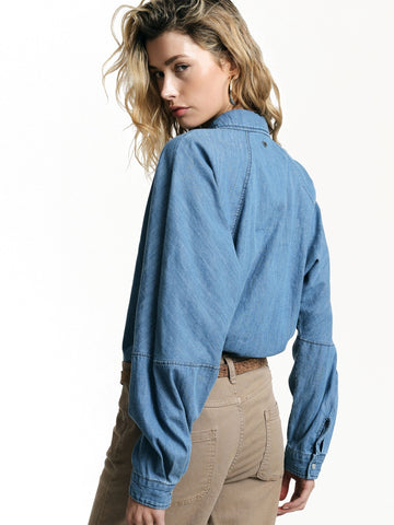 Please Camicia Donna - Blu Denim