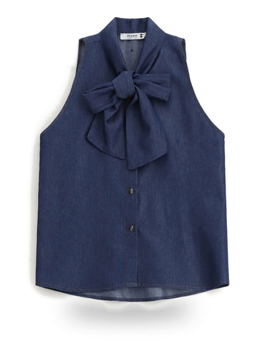 Please Camicia Donna - Blu Denim