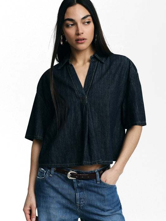 Please Camicie Donna - Blu Denim