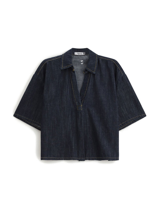 Please Camicie Donna - Blu Denim