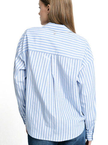 Please Camicie Donna - Azzurro/Bianco