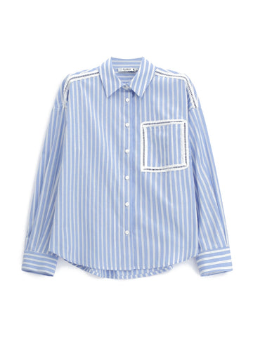 Please Camicie Donna - Azzurro/Bianco