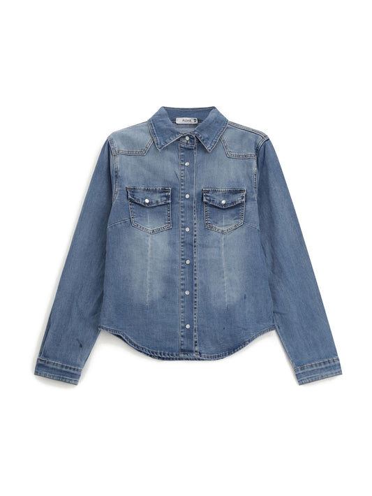 Please Camicie Donna - Blu Denim