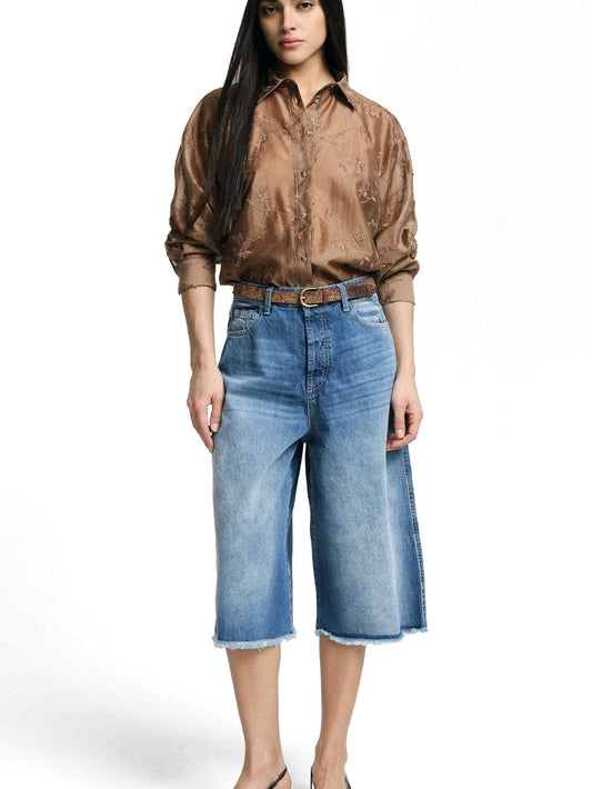 Please Shorts Donna - Blu Denim
