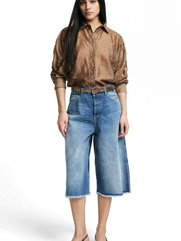 Please Shorts Donna - Blu Denim