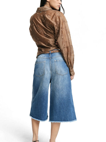 Please Shorts Donna - Blu Denim