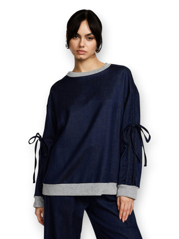 Please Felpe Donna - Blu Denim