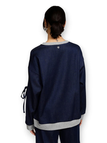 Please Felpe Donna - Blu Denim