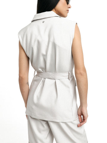 Please Gilet Donna - Gesso