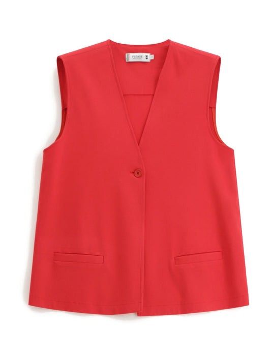 Please Gilet Donna - Rosso