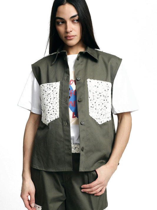 Please Gilet Donna - Verde