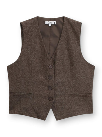 Please Gilet Donna - Cioccolato/Bianco