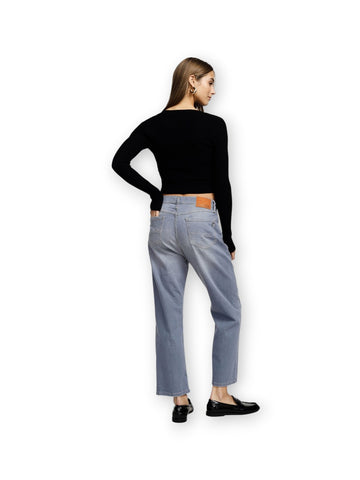 Please Pantaloni Donna - Grigio Denim