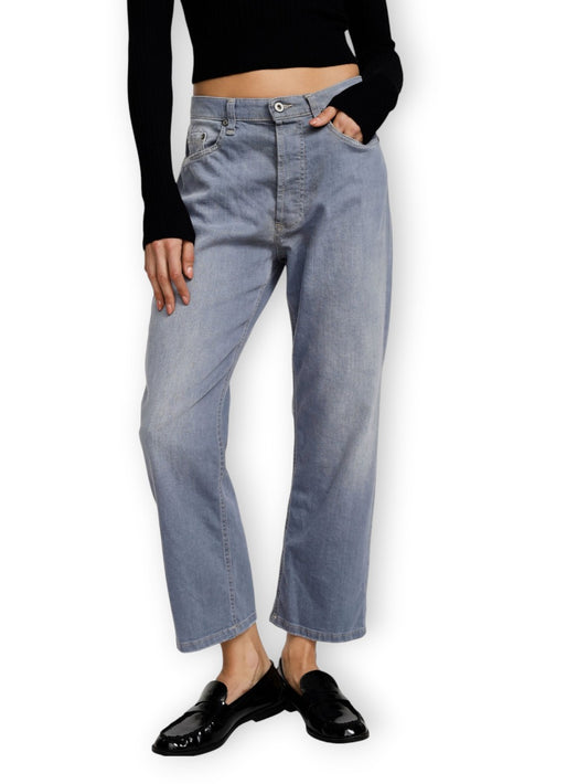 Please Pantaloni Donna - Grigio Denim