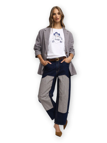 Please Pantaloni Donna - Blu Denim