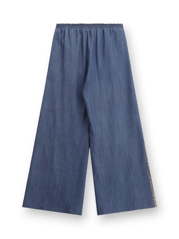 Please Pantaloni Donna - Cammello/Blu