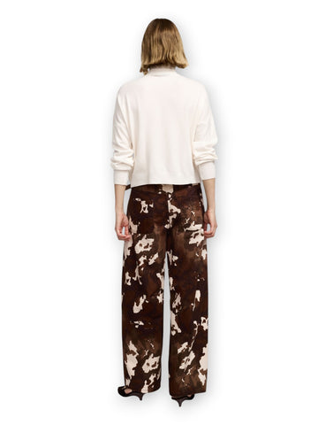 Please Pantaloni Donna - Moro/Panna