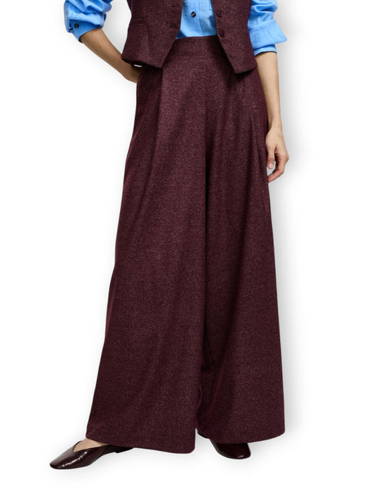 Please Pantaloni Donna - Bordeaux/Bianco