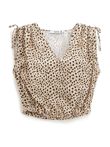 Please T-Shirt Donna - Beige/Nero
