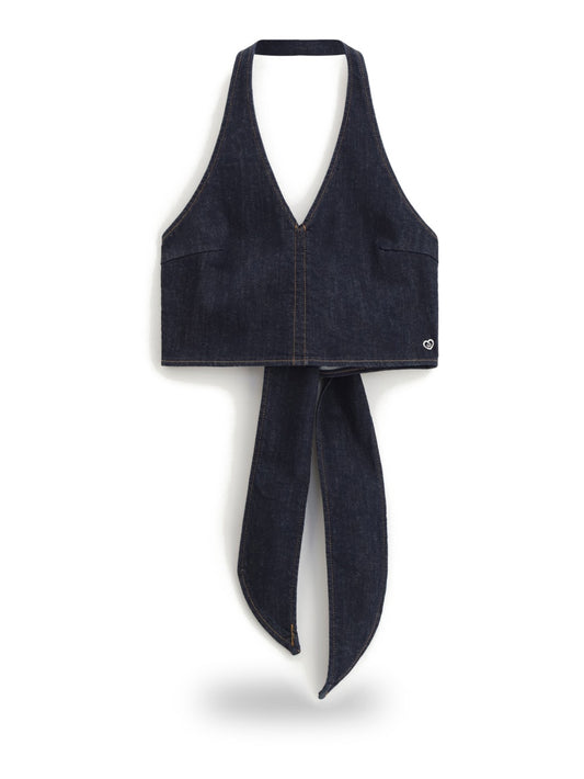 Please T-Shirt Donna - Blu Denim