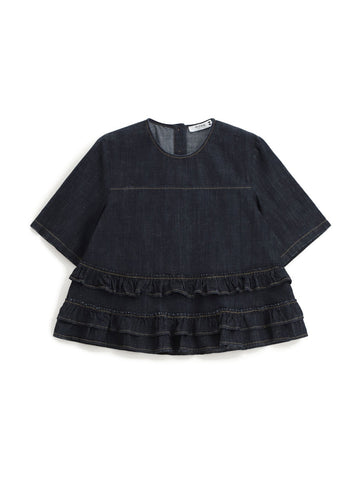 Please T-Shirt Donna - Blu Denim