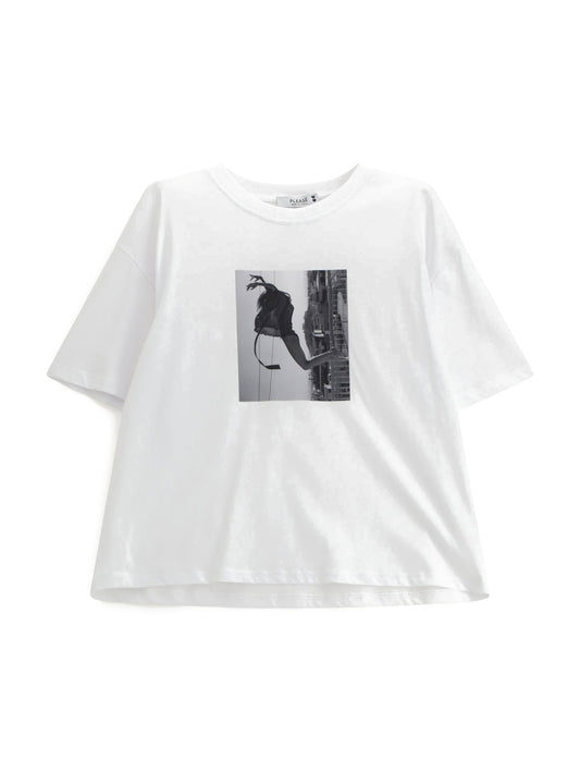 Please T-Shirt Donna - Bianco