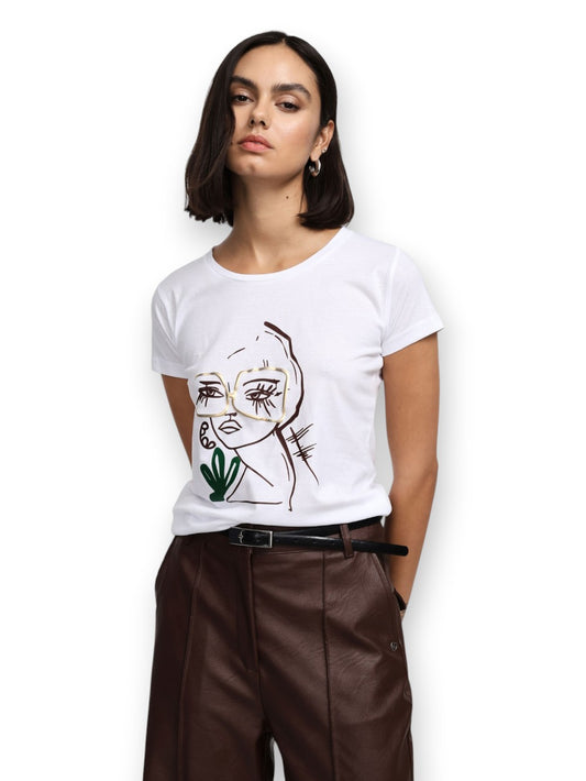 Please T-Shirt Donna - Bianco