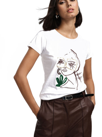 Please T-Shirt Donna - Bianco