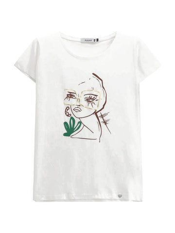 Please T-Shirt Donna - Bianco