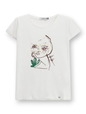 Please T-Shirt Donna - Bianco