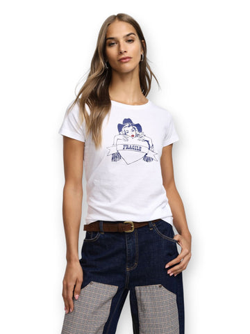 Please T-Shirt Donna - Bianco