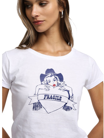 Please T-Shirt Donna - Bianco