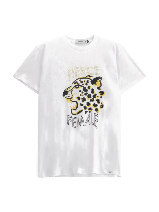 Please T-Shirt Donna - Bianco