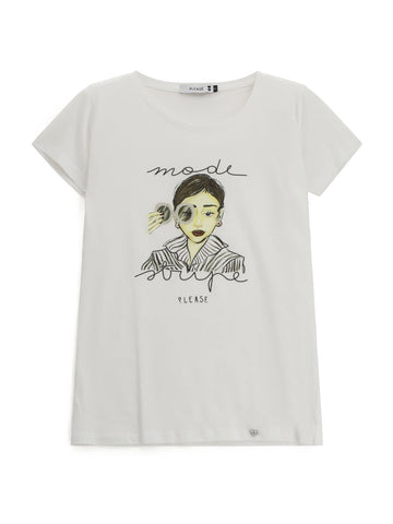 Please T-Shirt Donna - Bianco