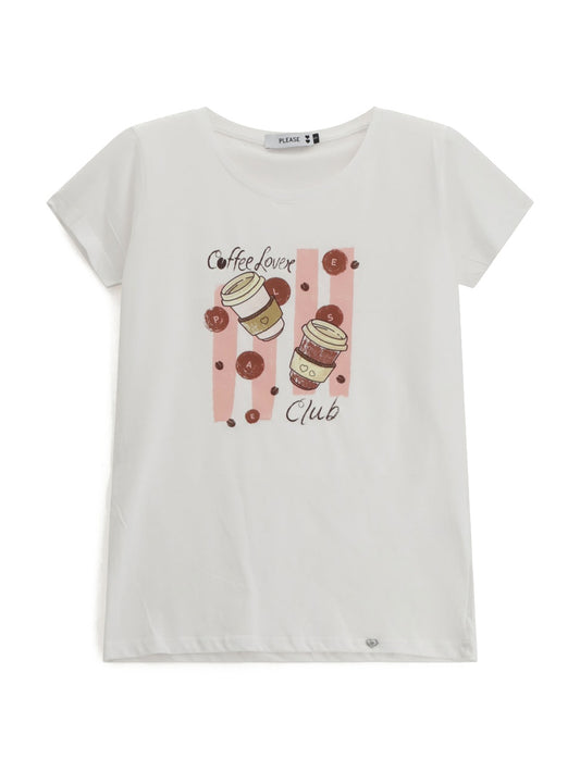 Please T-Shirt Donna - Bianco