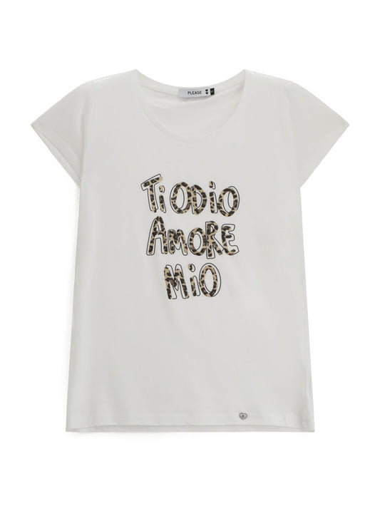 Please T-Shirt Donna - Bianco