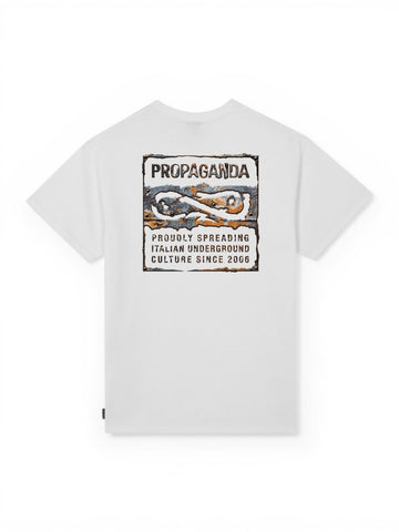 Propaganda T-shirt M/m Label Rust - T-Shirt Uomo - Bianco