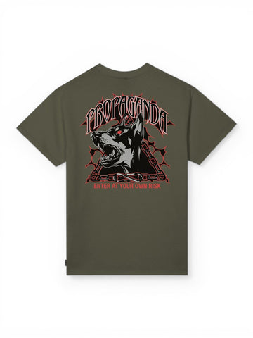 Propaganda T-Shirt M/M Triangle Doberman - T-Shirt Uomo - Concrete