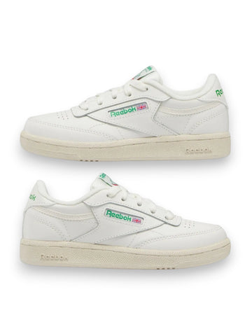 Reebok Club C - Sneakers Bambino - Chalk/Chalk/Glegrn