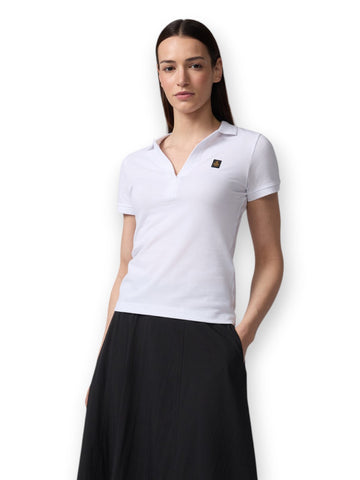 Refrigiwear Flora Polo - T-Shirt Donna - Bianco