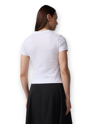Refrigiwear Flora Polo - T-Shirt Donna - Bianco