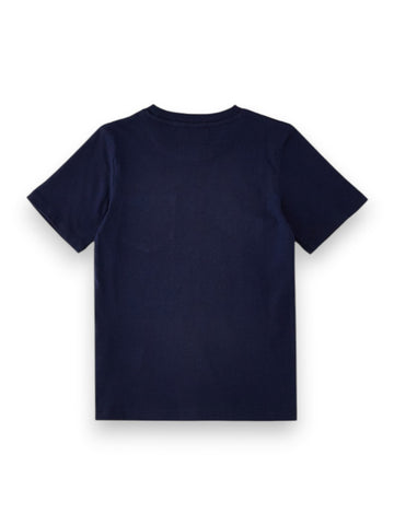 Roy Rogers Tee Shirt Optical White - T-Shirt Bambino - Blu Navy