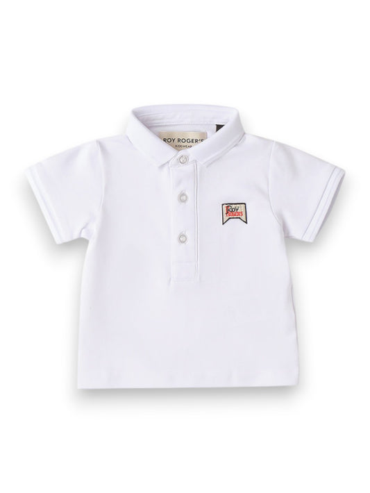 Roy Rogers Polo Mc Optical White - T-Shirt Bambino - Bianco